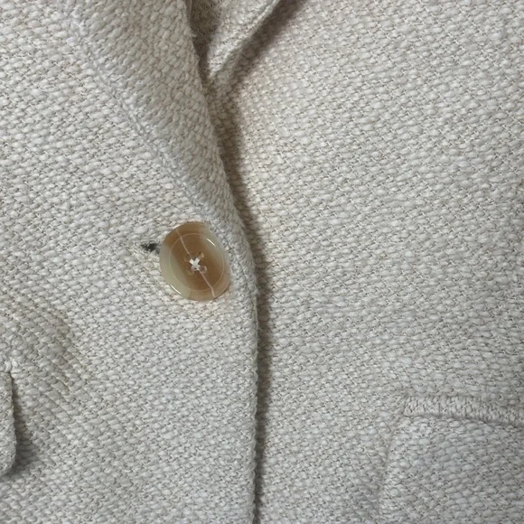 Sanctuary x Anthropologie Cream Textured Knit Blazer XS-S Quiet Luxury - Picture 9 of 13